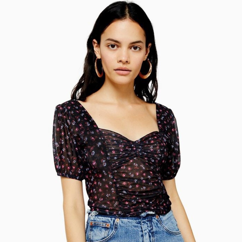 Topshop mesh top